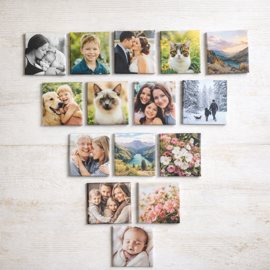 Custom Photo Magnets — Personalised Gift Set of 9